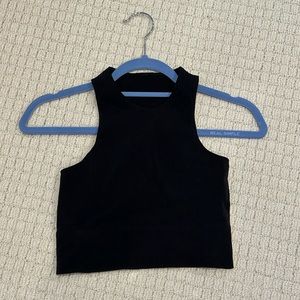 Adidas Warp Knit Crop Top, Black, Size US S